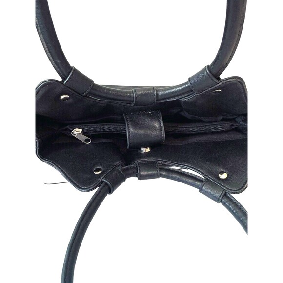 RELIC Black Hobo Multi-Compartment Faux Leather Shoulder Bag Purse - Picture 7 of 12